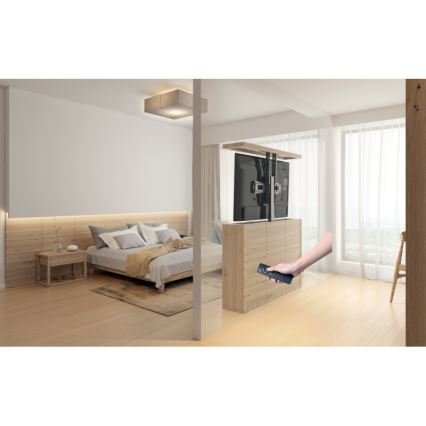 MK FLORIA MKF-19DM648 - Staande TV-beugel 37-65 zwart SCHUKO + afstandsbediening