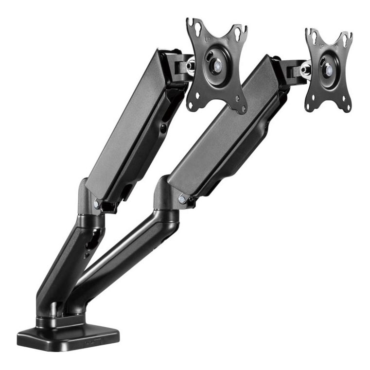 MK FLORIA MKF-21DP113S2 - Verstelbare monitorarm voor twee 32 monitoren, zwart