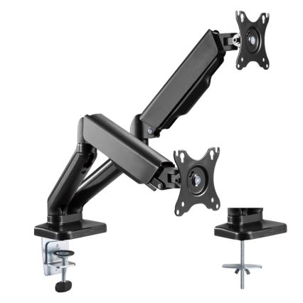 MK FLORIA MKF-21DP113S2 - Verstelbare monitorarm voor twee 32 monitoren, zwart