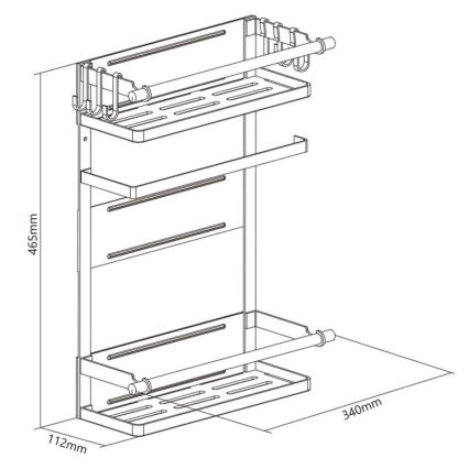 MK FLORIA MKF-21MG01W - Magnetische organizer  46,5x34 cm wit