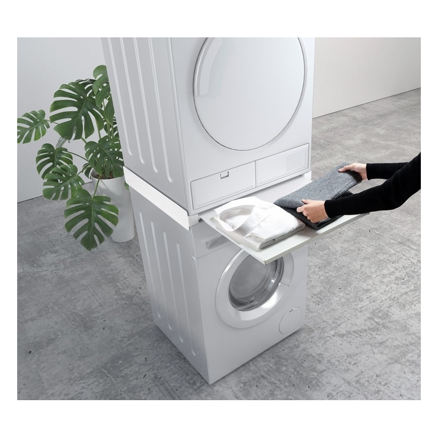 MK FLORIA MKF-23MZ601 - Stapelkit voor wasmachine en droger met uitschuifbaar gedeelte 60 cm wit