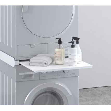 MK FLORIA MKF-23MZ601 - Stapelkit voor wasmachine en droger met uitschuifbaar gedeelte 60 cm wit