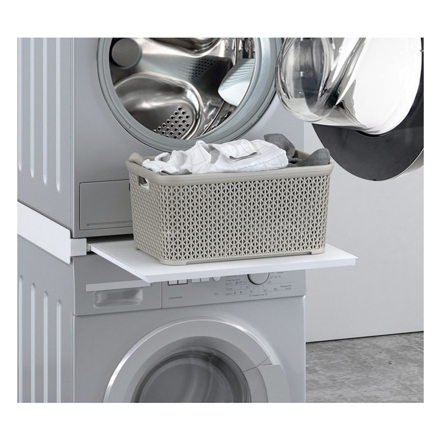 MK FLORIA MKF-23MZ601 - Stapelkit voor wasmachine en droger met uitschuifbaar gedeelte 60 cm wit