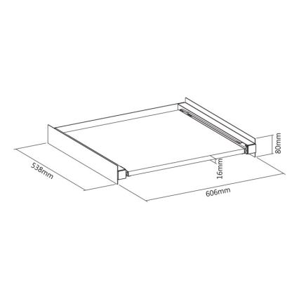 MK FLORIA MKF-23MZ601 - Stapelkit voor wasmachine en droger met uitschuifbaar gedeelte 60 cm wit