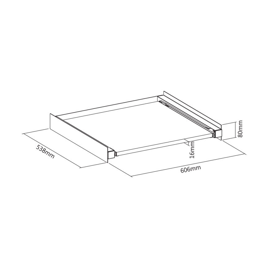 MK FLORIA MKF-23MZ601 - Stapelkit voor wasmachine en droger met uitschuifbaar gedeelte 60 cm wit