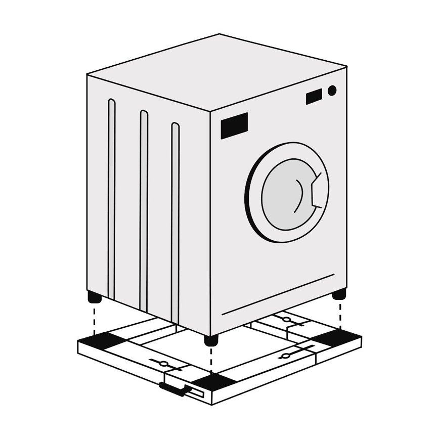 MK FLORIA Superior Wheel Wash - Antivibratie basis voor wasmachine 62x62 cm