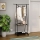 Mobiele metalen hanger met planken OLAZEN 157x85 cm zwart