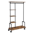 Mobiele staande kapstok LINEA bruin/zwart