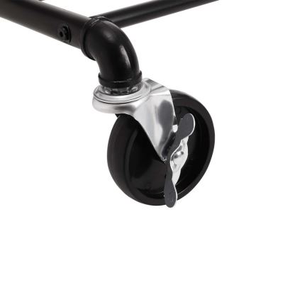 Mobiele staande kapstok LINEA zwart