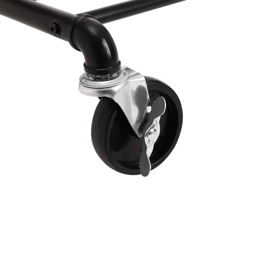 Mobiele staande kapstok LINEA zwart