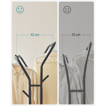 Mobiele staande kapstok LINEA zwart