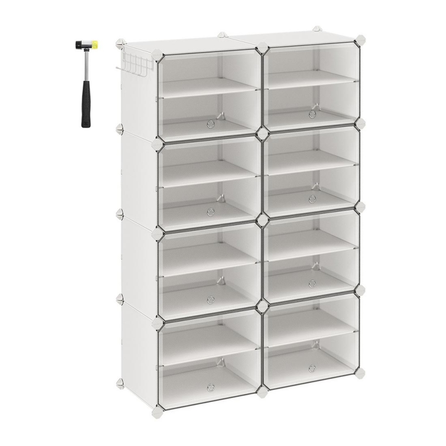 Modulair opbergrek met vakken BOXIFY, wit