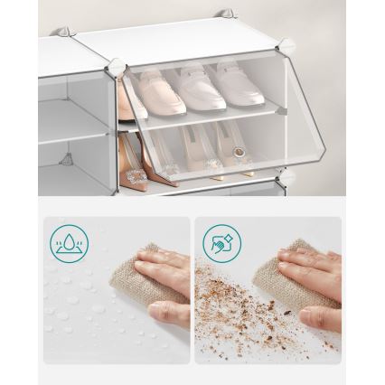 Modulair opbergrek met vakken BOXIFY, wit