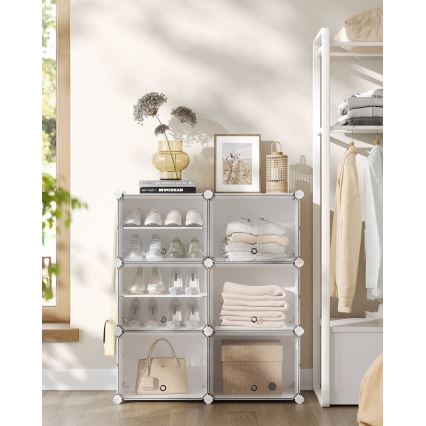 Modulair rek met vakken BOXIFY, wit