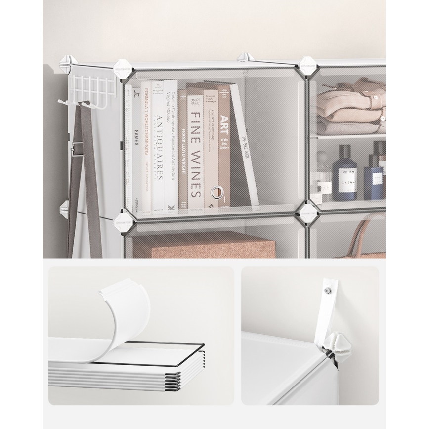 Modulair rek met vakken BOXIFY, wit