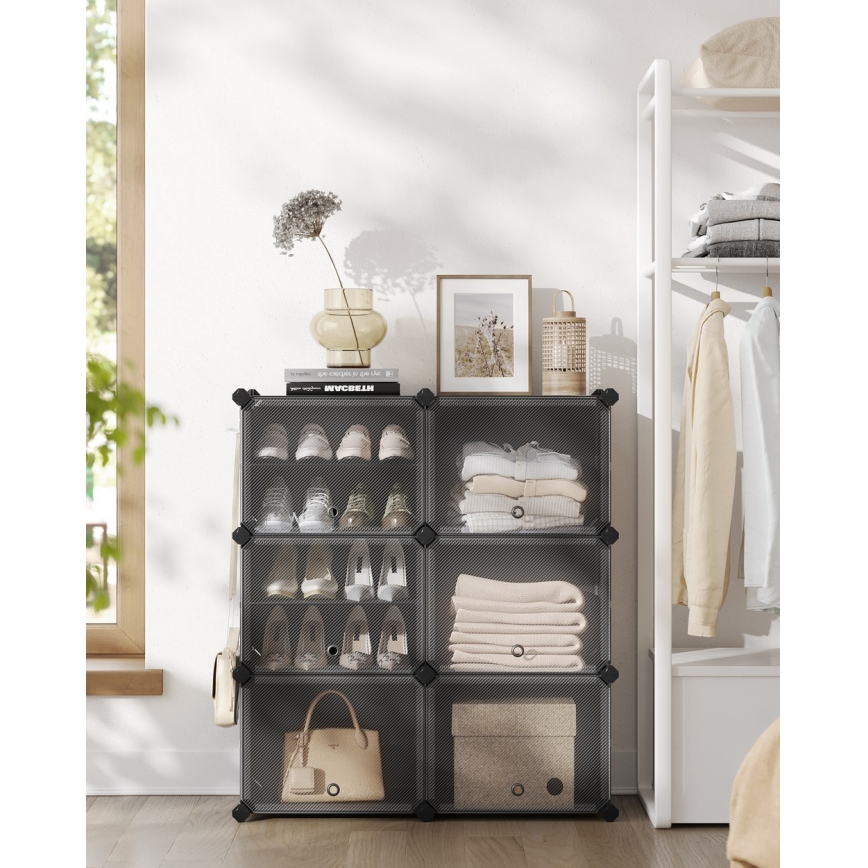 Modulair rek met vakken BOXIFY zwart