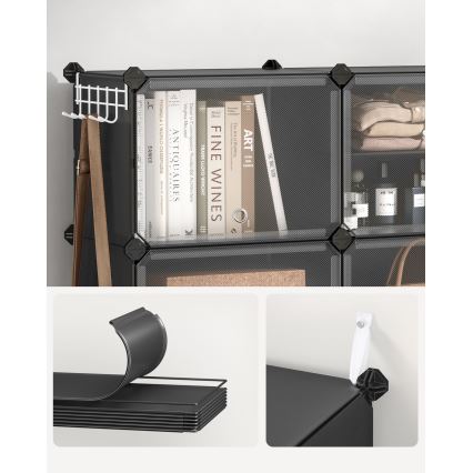 Modulair rek met vakken BOXIFY zwart