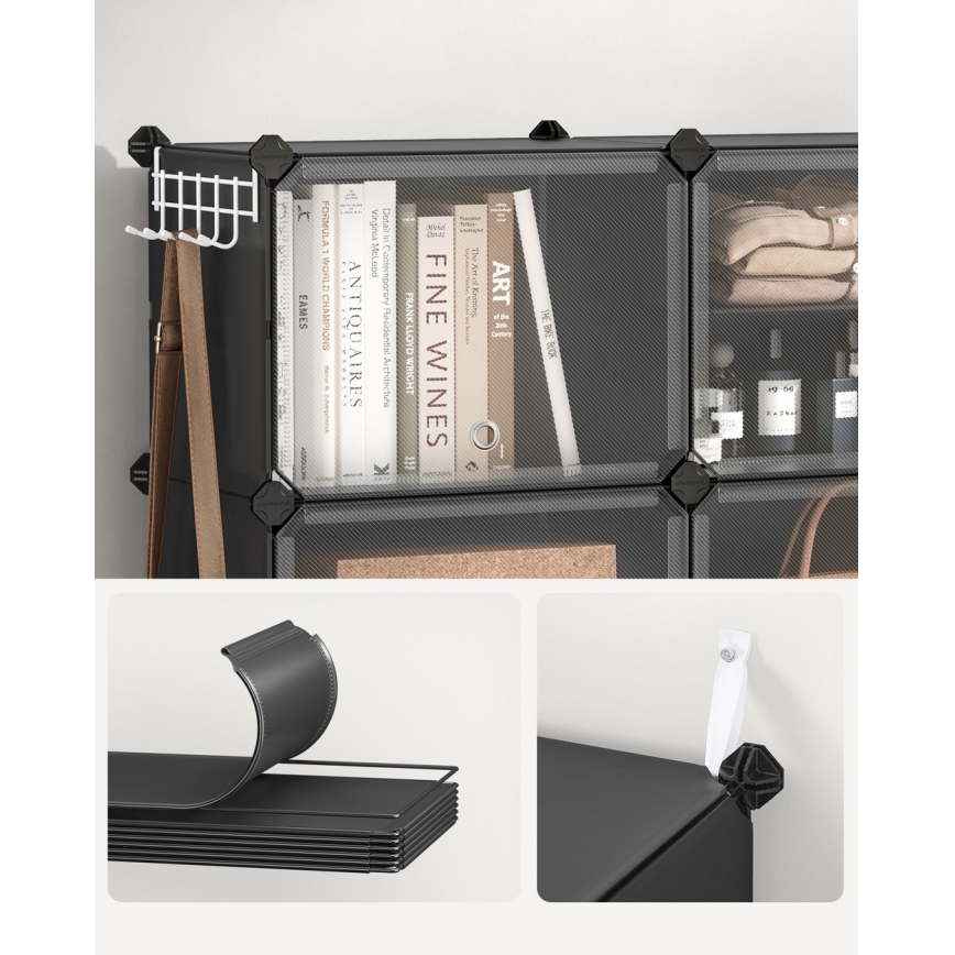 Modulair rek met vakken BOXIFY zwart