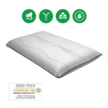 Monarch - Orthopedisch kussen met traagschuim RIMINI 40x70 cm Silver Medicott