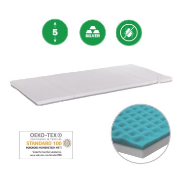 Monarch - Orthopedische dekmatras MONZA 90x200 cm hoes Silver Medicott