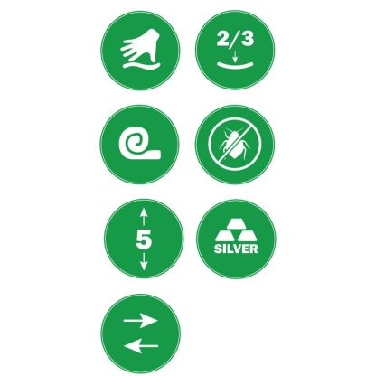 Monarch - Orthopedische dekmatras MONZA 90x200 cm hoes Silver Medicott