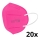 Mondkapje FFP2 NR CE 0598 donker roze 20st