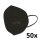 Mondkapje FFP2 NR CE 0598 zwart 50st