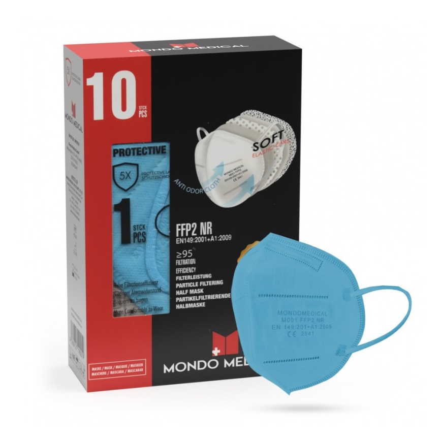 Mondo Medical Mondkapje FFP2 NR Licht blauw 1stuk