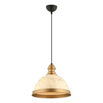 MONZA hanglamp 1xE27/40W/230V diameter 29 cm crème/bronze
