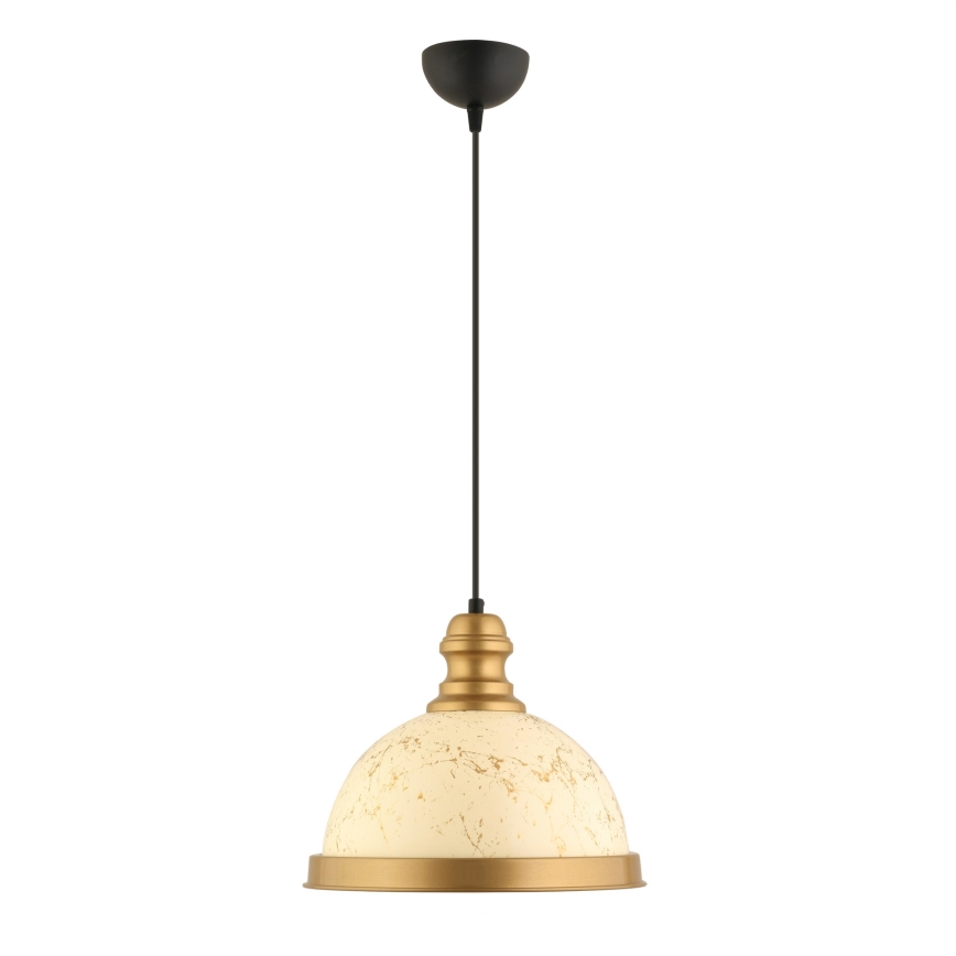 MONZA hanglamp 1xE27/40W/230V diameter 29 cm crème/bronze