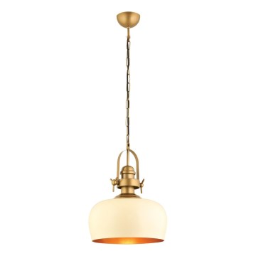 MONZA hanglamp 1xE27/40W/230V, diameter 30 cm, crème/bronze