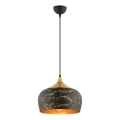 MONZA hanglamp 1xE27/40W/230V, diameter 30 cm, zwart/bronze