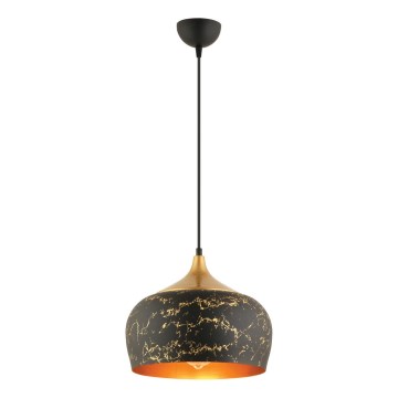 MONZA hanglamp 1xE27/40W/230V, diameter 30 cm, zwart/bronze