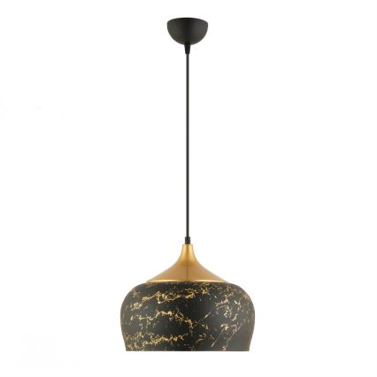 MONZA hanglamp 1xE27/40W/230V, diameter 30 cm, zwart/bronze