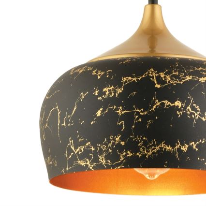 MONZA hanglamp 1xE27/40W/230V, diameter 30 cm, zwart/bronze