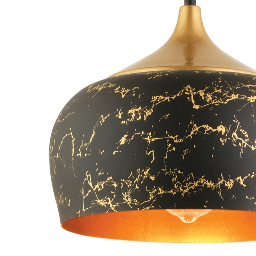 MONZA hanglamp 1xE27/40W/230V, diameter 30 cm, zwart/bronze