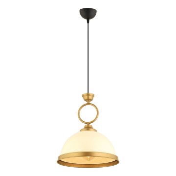 MONZA Hanglamp 1xE27/40W/230V Ø 26 cm crème/brons