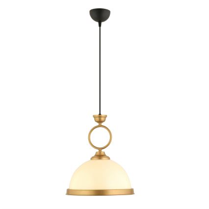 MONZA hanglamp 1xE27/40W/230V Ø 26 cm crèmekleurig/bronze
