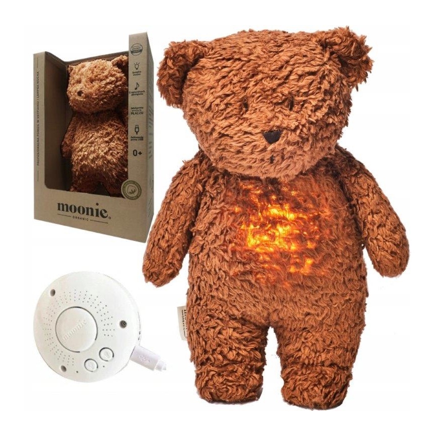 Moonie - Knuffelbeer met melodie en lampje karamel