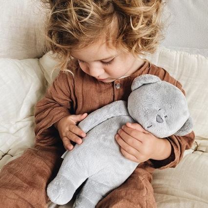 Moonie - Knuffelbeer met melodie en lampje zilver