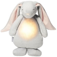 Moonie - Knuffelkonijn met melodie en lampje licht grijs