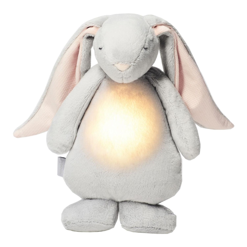 Moonie - Knuffelkonijn met melodie en lampje licht grijs