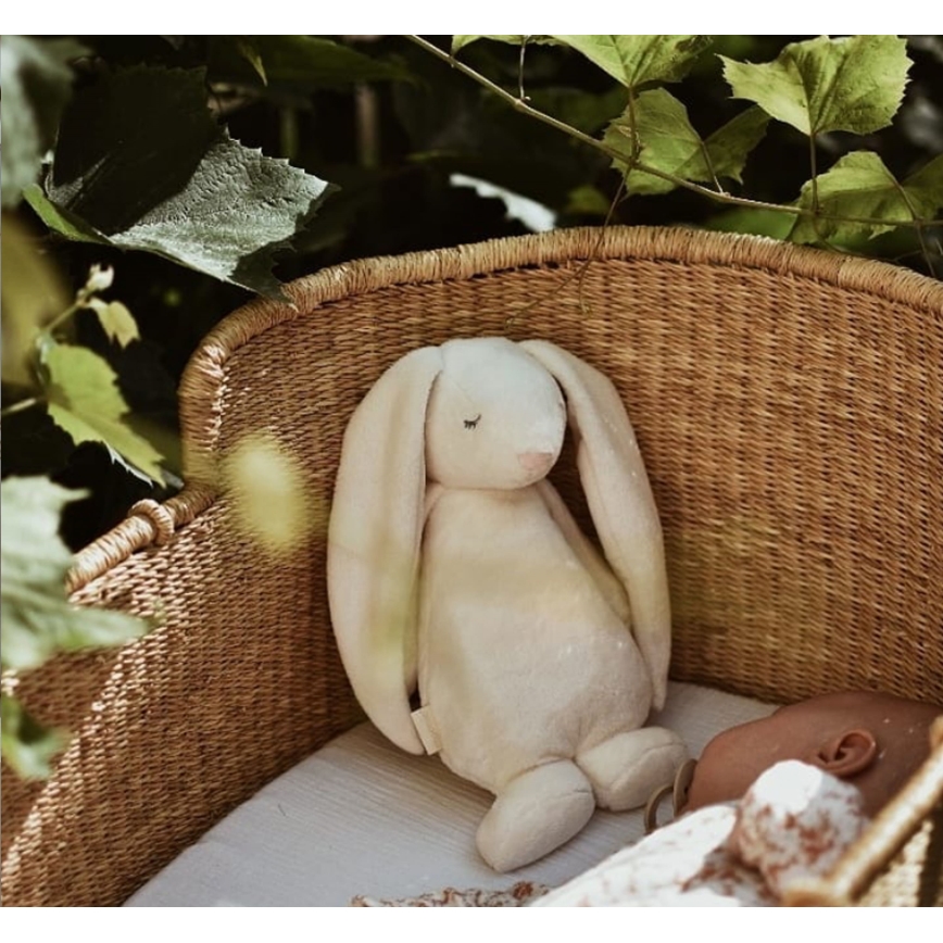 Moonie - Knuffelkonijn met melodie en lampje licht grijs