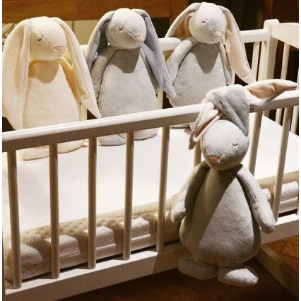 Moonie - Knuffelkonijn met melodie en lampje licht grijs