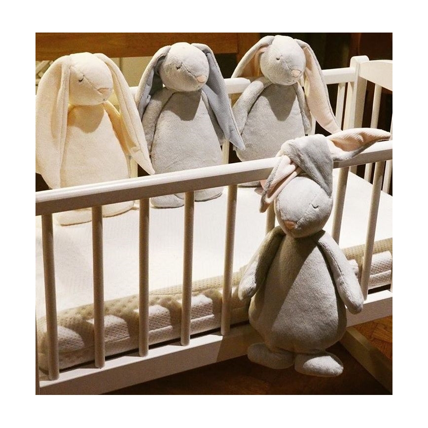 Moonie - Knuffelkonijn met melodie en lampje licht grijs