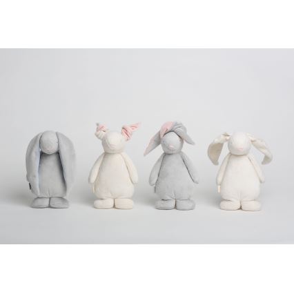 Moonie - Knuffelkonijn met melodie en lampje licht grijs