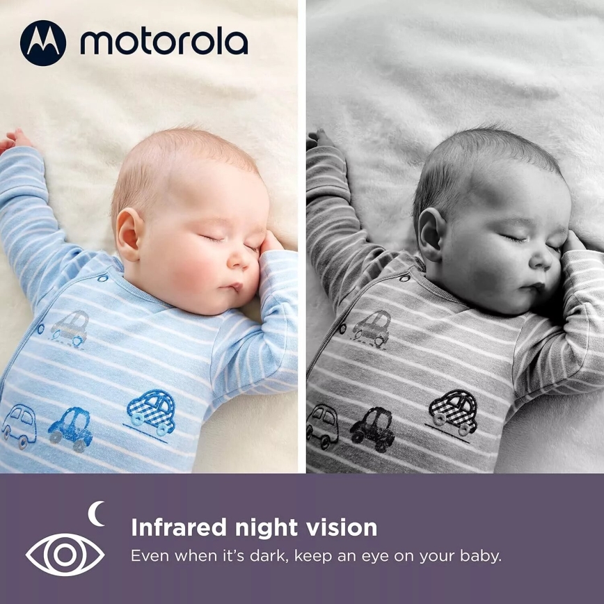 Motorola VM65X - Slimme oplaadbare babyfoon Wi-Fi