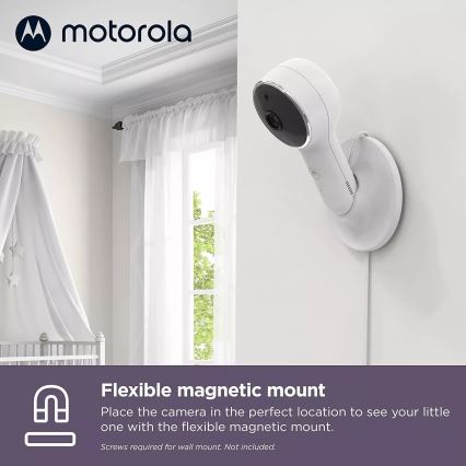 Motorola VM65X - Slimme oplaadbare babyfoon Wi-Fi