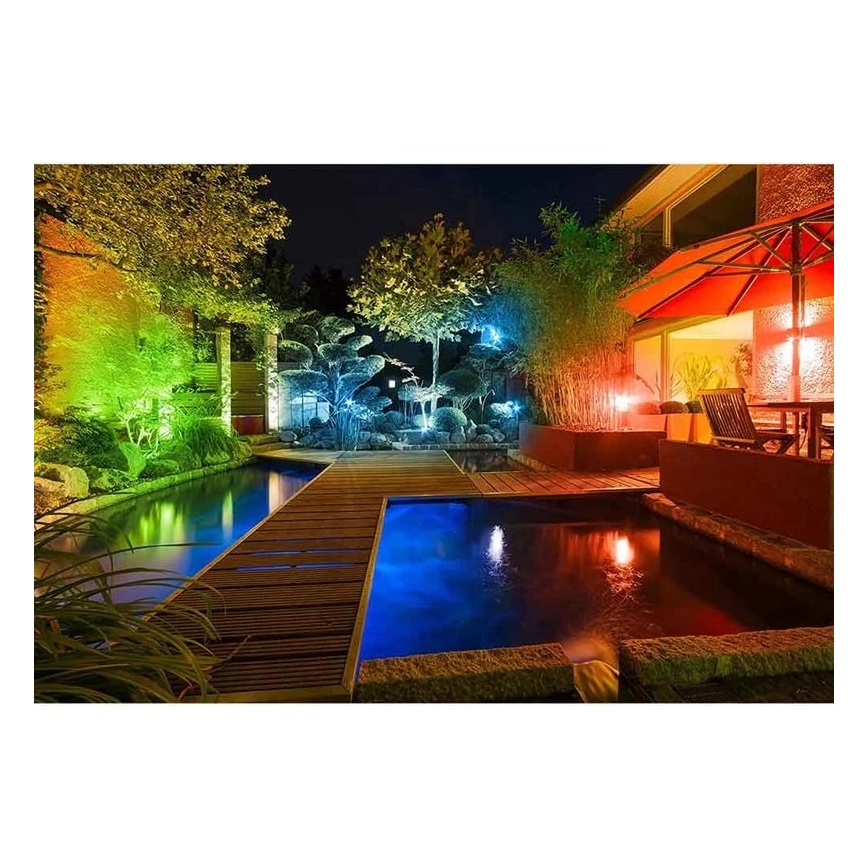 Müller-Licht - LED RGBW Dimbaar buitenshuis Schijnwerper LED/10W/230V IP65 + afstandsbediening