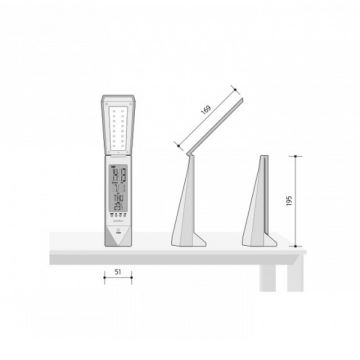 Multifunctionele LED Tafellamp dimbaar DAISY LED/1,6W/USB wit-groen 600 mA